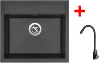 Sinks SOLO 560 Pureblack + ELASTA černá matná 